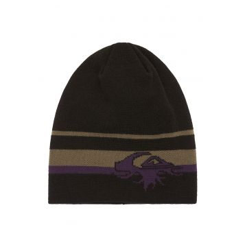 Caciula tricotata pentru ski si snowboarding Vibetown - Negru/Caramel/Ametist