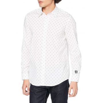 Camasa barbati -  Riley - bumbac - alb - maneca lunga -