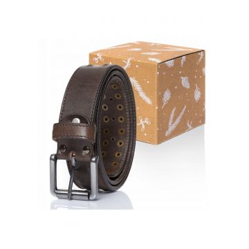 Curea din piele  clasica - 40 mm latime - maro - talie 90 cm