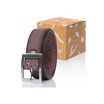 Curea Din Piele -  Curea - 100% Piele Naturala - Latime: 4 - Maro - Lungime: 105 - Maro - Maro