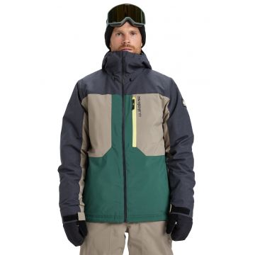 Geaca cu gluga pentru ski Dawson - Verde/Gri carbune/Grej