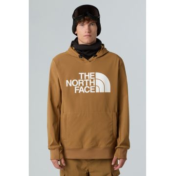 Hanorac cu logo si buzunar kangaroo - Alb/Maro scortisoara