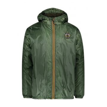 Jacheta barbati  primavara - verde - poliester - cu gluga - captusita - Verde