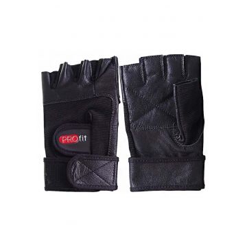 Manusi de fitness -  Nailon/Piele - 2XL - Negru