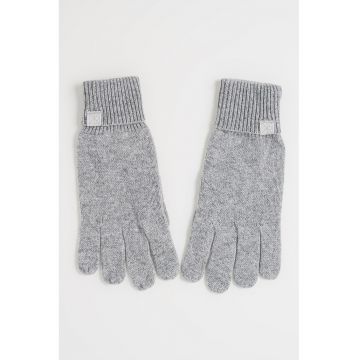 Manusi tricotate de casmir - Gri inchis melange