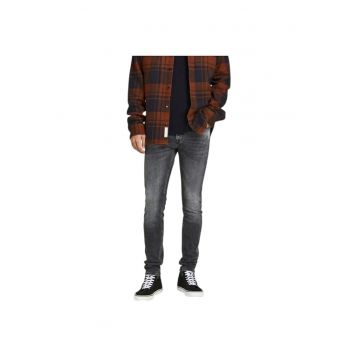 Pantaloni barbati - Jack&Jones - blugi clasici - gri - bumbac - poliester - elastan -