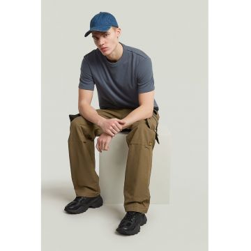 Pantaloni cargo cu talie medie - Caramel