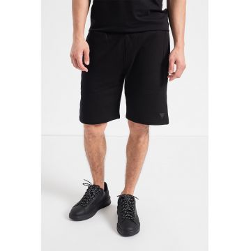 Pantaloni scurti cu snur in talie - pentru fitness - Negru