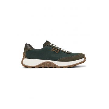 Pantofi sport cu piele nabuc Drift Trail - Verde masliniu/Verde englez