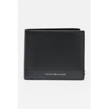 Portofel pliabil de piele - Negru