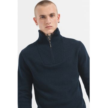 Pulover cu guler inalt Eastvale - Bleumarin