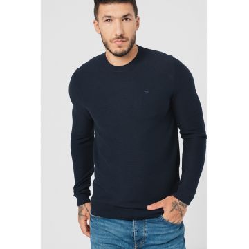 Pulover tricotat fin Emil - Bleumarin