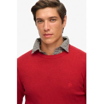 Pulover uni cu decolteu la baza gatului - Rosu