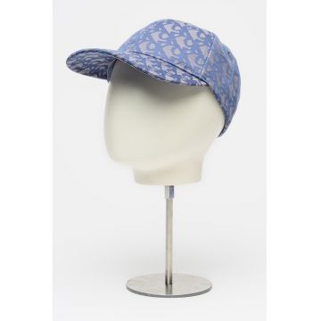Sapca cu monograma - Albastru inchis/Maro camel