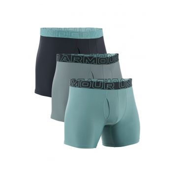 Set de boxeri cu banda logo Performance - 3 Perechi - Gri/Albastru petrol/Bleumarin