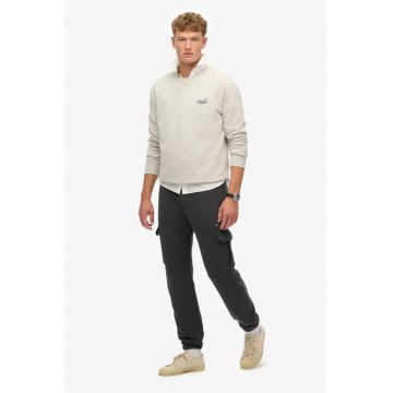 SUPERDRY - Pantaloni de trening cargo din amestec de bumbac - Negru stins