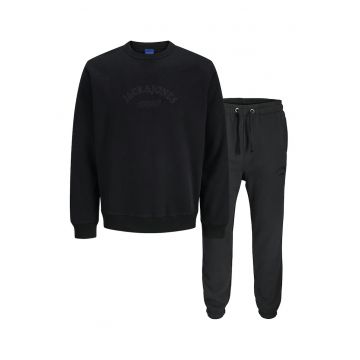 Trening regular fit din amestec de bumbac organic - Negru