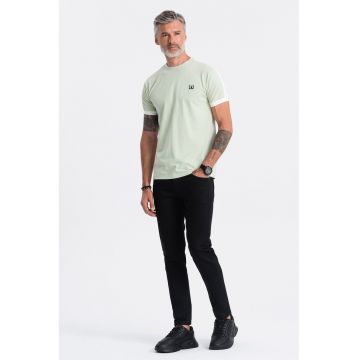 Tricou cu decolteu rotund - Verde pal