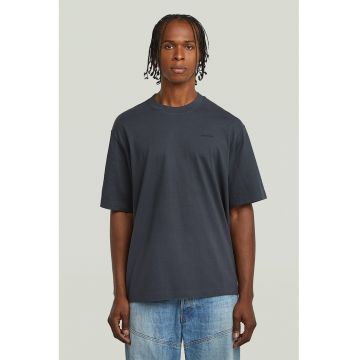 Tricou din amestec de bumbac organic cu logo discret pe piept - Gri carbune