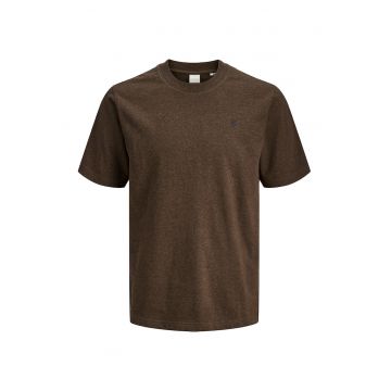 Tricou din bumbac Logan - Maro inchis