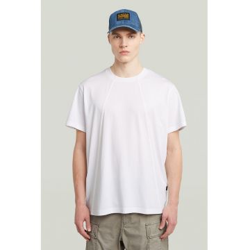 Tricou lejer din bumbac organic cu model uni - Alb optic