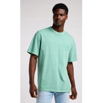 Tricou  model HD - verde cu imprimeu - bumbac 100%