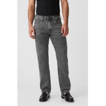 Blugi regular fit cu talie medie - Gri inchis