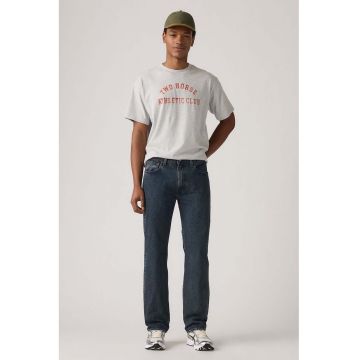 Blugi relaxed fit cu croiala dreapta 555 - Albastru inchis