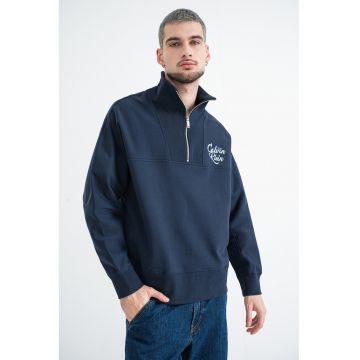 Bluza de trening cu fenta cu fermoar - Bleumarin