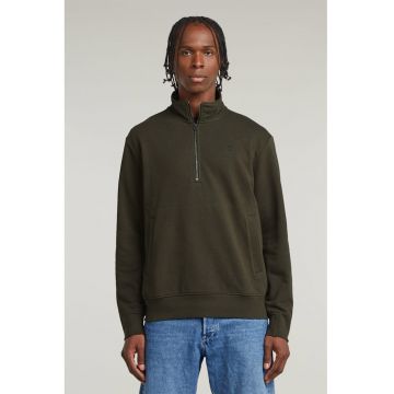 Bluza de trening cu fenta cu fermoar - Kaki inchis