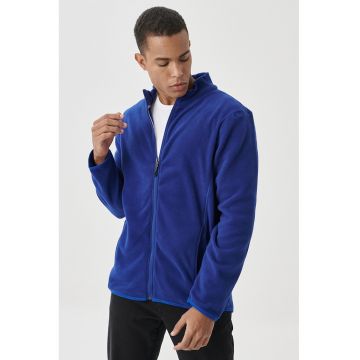 Bluza de trening din material fleece cu fermoar - Albastru royal