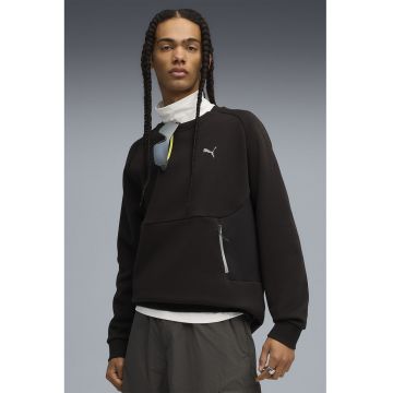 Bluza de trening relaxed fit cu buzunar cu fermoar - Negru stins