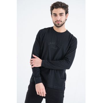 Bluza din bumbac cu logo brodat - Negru