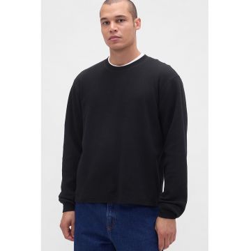 Bluza regular fit texturata - Negru