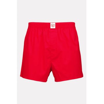Boxeri din bumbac cu aplicatie logo discreta - Rosu