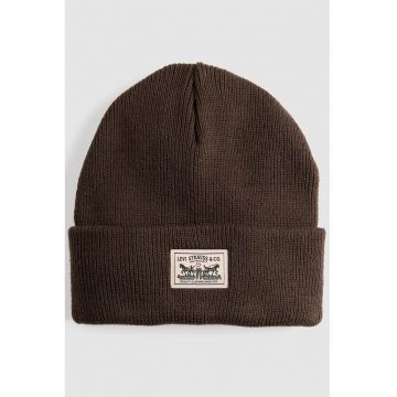 Caciula cu aplicatie logo - Maro inchis