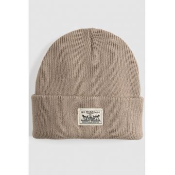 Caciula cu aplicatie logo - Maro taupe