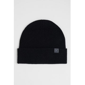 Caciula de casmir Emblem - Negru