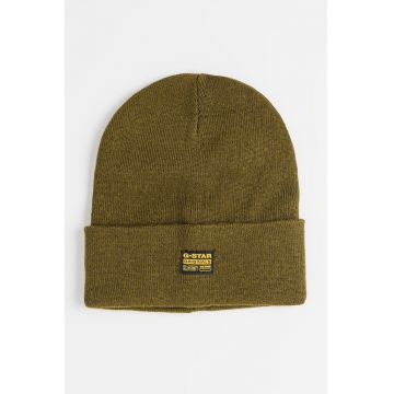 Caciula elastica cu detaliu logo Effo - Kaki inchis