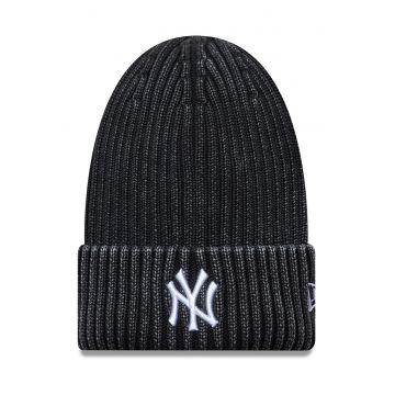 Caciula striata cu aspect decolorat - Negru/Alb murdar