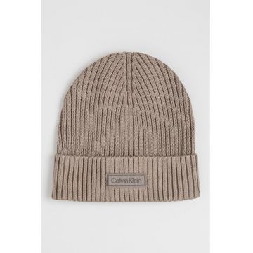 Caciula striata din amestec de casmir - Kaki