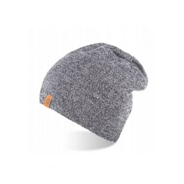 Caciula tip smurfette pentru barbati - Brodrene - Acril - 56-60 cm - Gri deschis