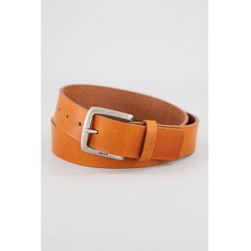 Curea din piele cu aspect granulat - Caramel