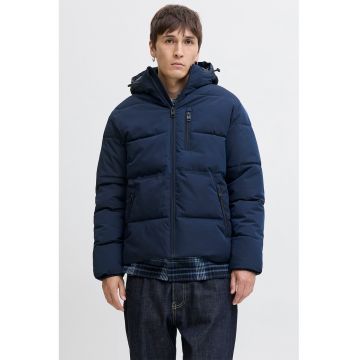 Geaca cu buzunare cu fermoar - Bleumarin