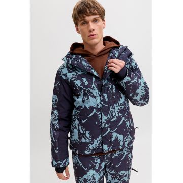 Geaca cu gluga - Albastru deschis/Bleumarin