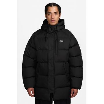 Geaca cu vatelina si buzunare oblice - Negru