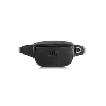 Geanta barbateasca - pentru talie - pentru barbati din piele - Brodrene - G-18 - Negru