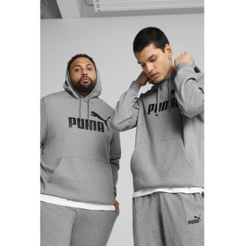 Hanorac cu imprimeu logo - Negru/Gri melange