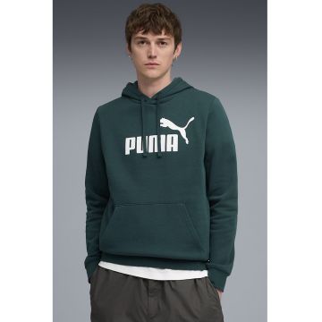 Hanorac cu logo Essentials - Alb/Verde inchis