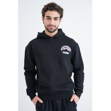 Hanorac din bumbac cu imprimeu logo - Alb/Negru/Gri